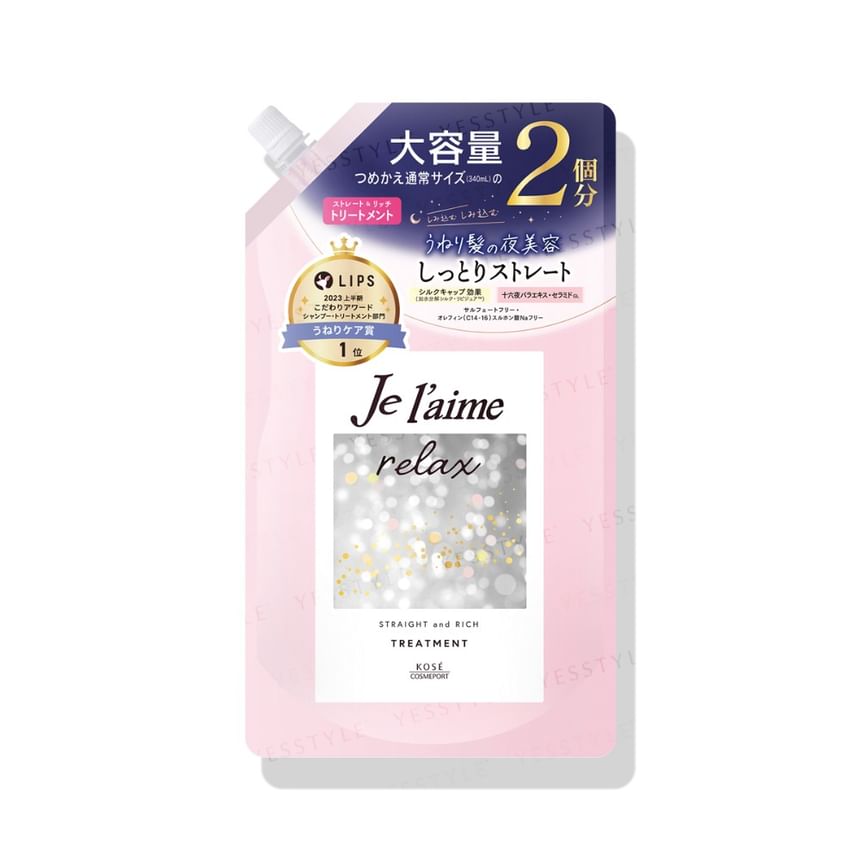 Kose - Je l'aime Relax Midnight Repair Haarbehandeling Straight & Rich