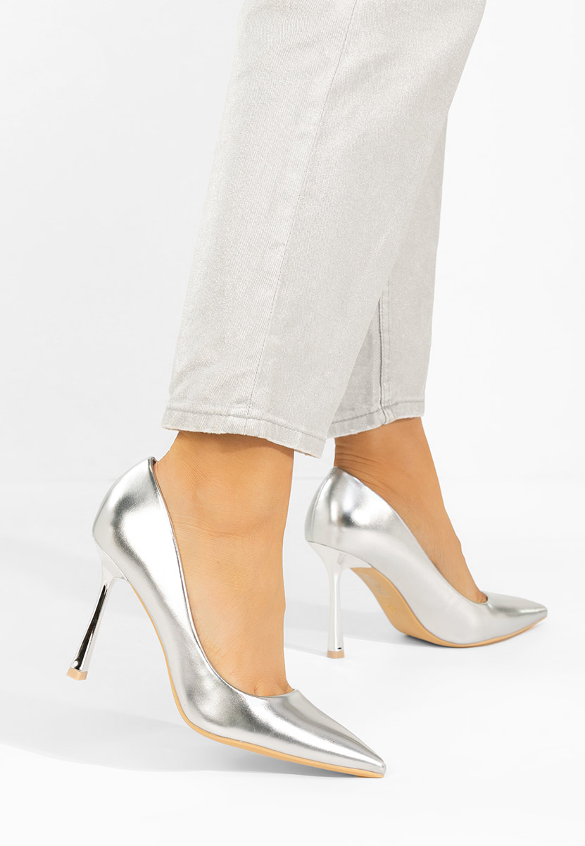Chaussures stiletto argent Isabele