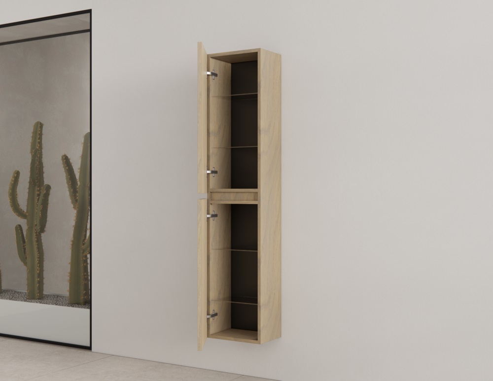 Gliss Design Timotheus kolomkast met ribbelfront 160cm ash gray