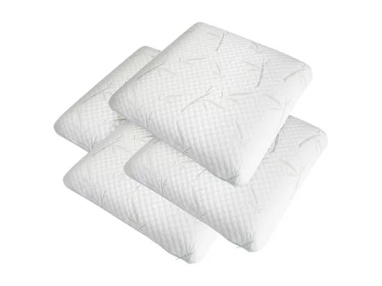 OLYMPE LITERIE | Lot de 4 oreillers 60x60 cm SERENITE | Mousse avec Mémoire de forme