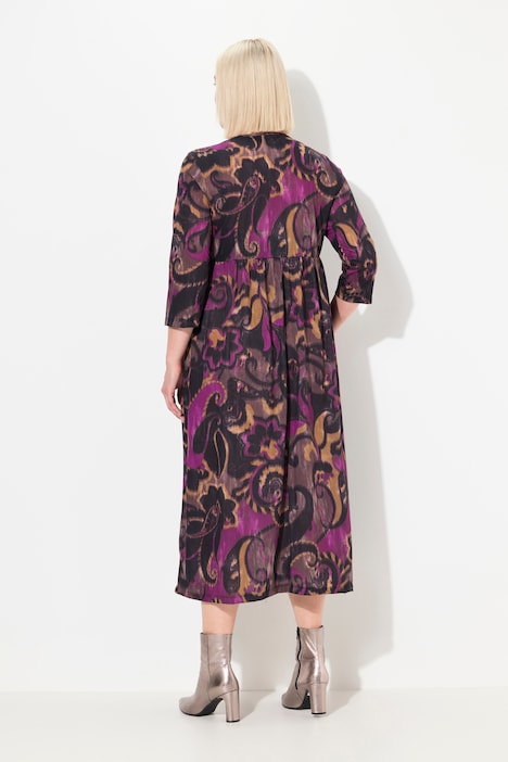 Jersey-Maxikleid, A-Linie, CottonTouch, Alloverdruck