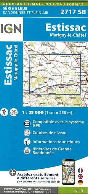 IGN - 2717 SB ESTISSAC 1 25 000