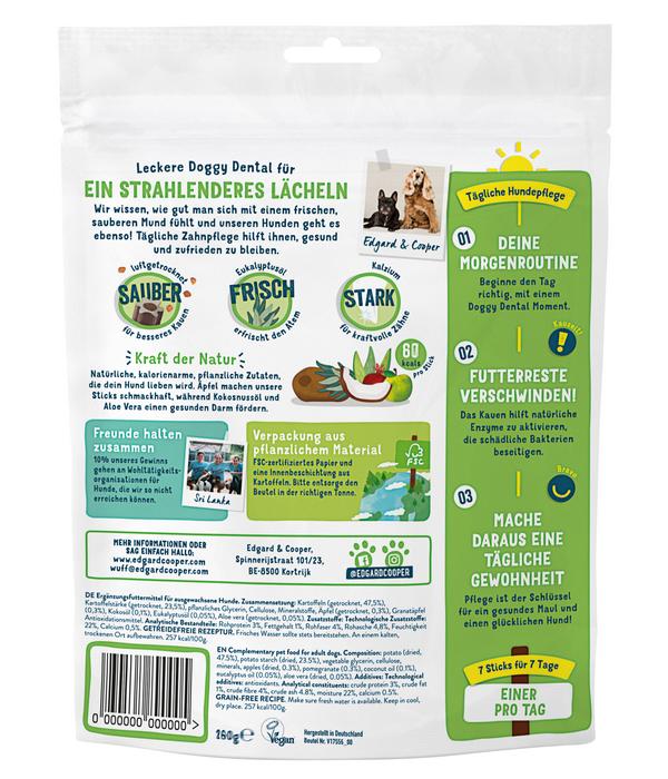 Edgard & Cooper Hundesnack Doggy Dental, Apfel