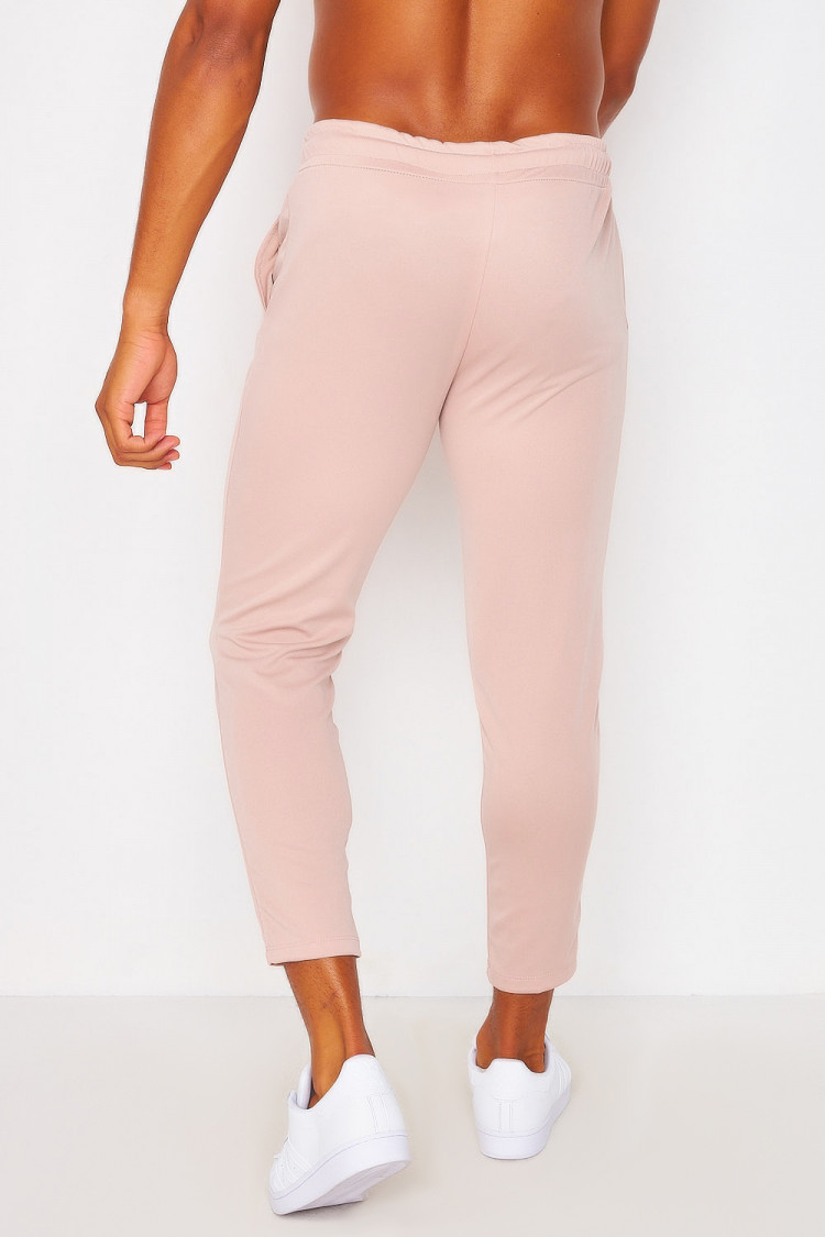 Ensemble rose pâle couture marquée t-shirt + pantalon