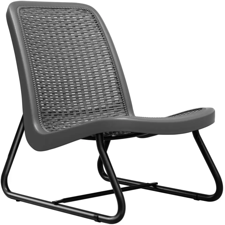 tectake Wicker bistroset Modica voor 2 personen - Grijs