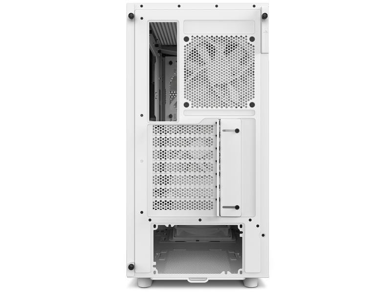 NZXT PC-Gehäuse H5 Flow RGB Weiss matt Kompaktes Mid-Tower-Gehäuse mit Seitenfenster und RGB-Lüftern