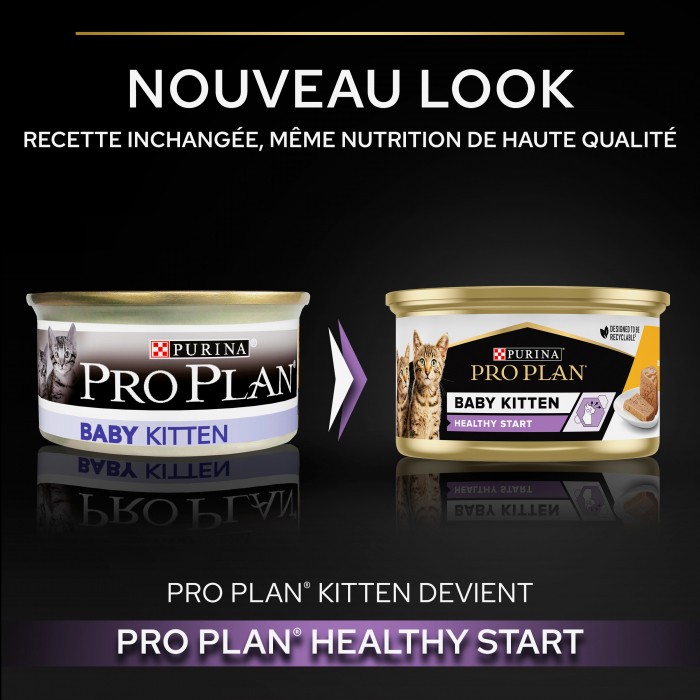 PRO PLAN Healthy Start Baby Kitten en mousse au Poulet - Pâtée pour chaton