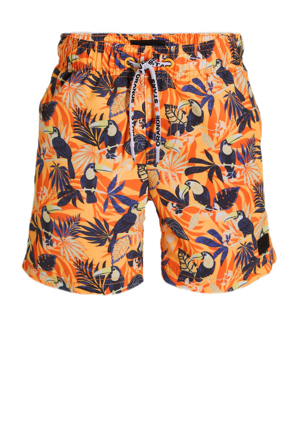 te grote gaten in binnenbroekje.zwemshort Machiel oranje