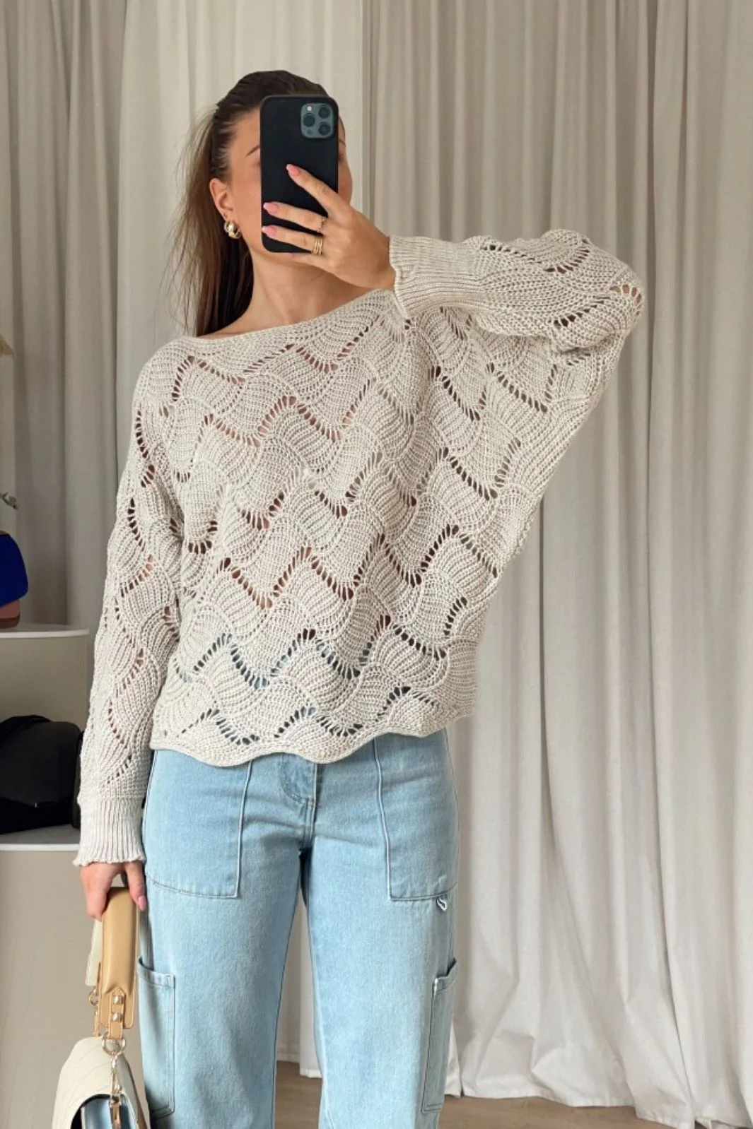 Noella Taffy Knit Sweater sand