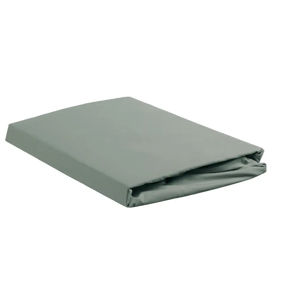 Ambiante Katoen - Topper Hoeslaken - 160x220 - Groen