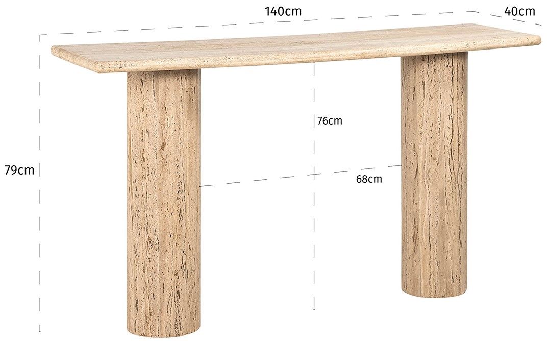 Wandtafel 212221 Hampton B140 x D40 x H79 cm