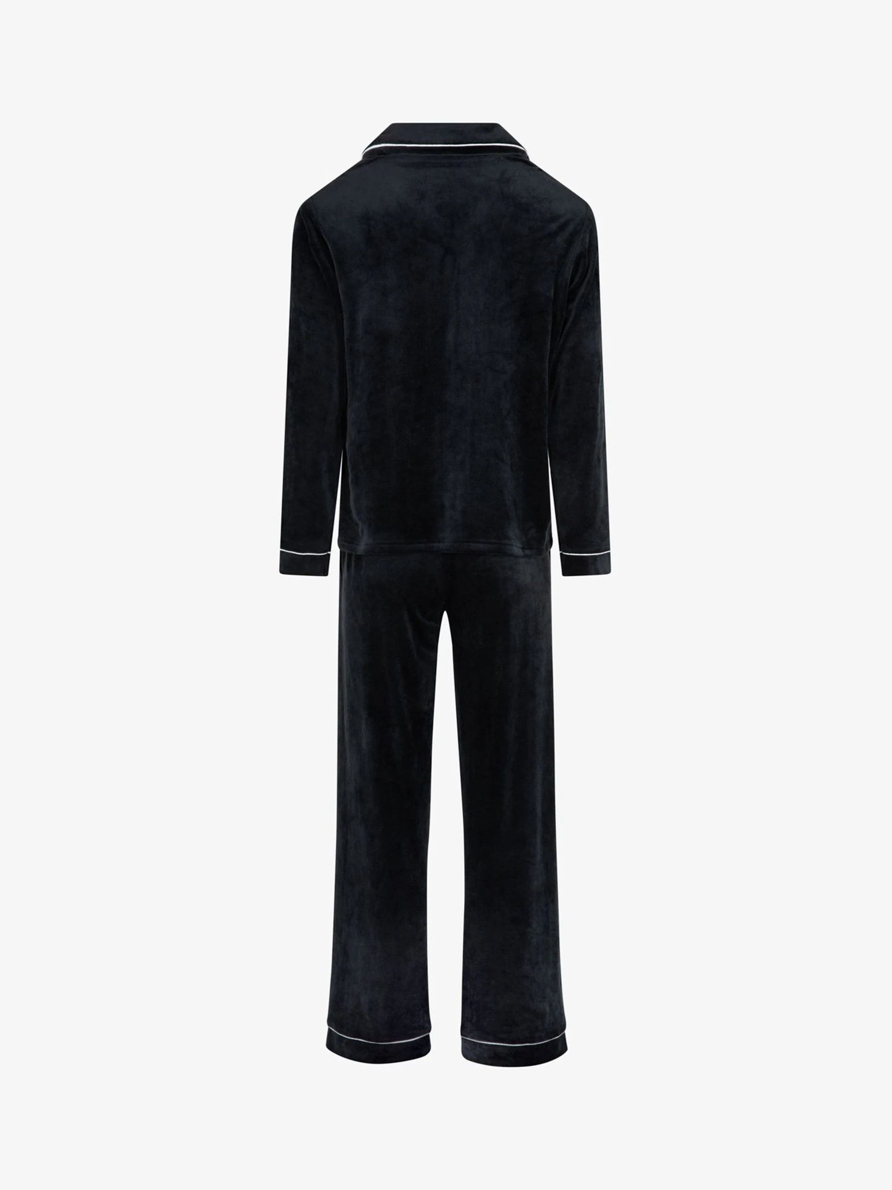 Zwart - The Little Tailor luxe kerstpyjama van zacht aanvoelend velours