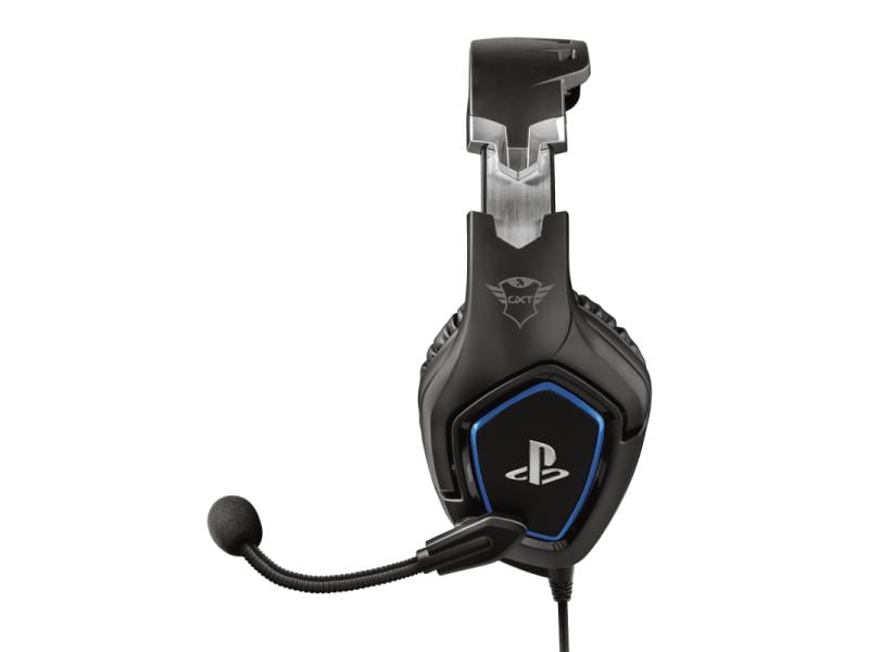 Trust Headset GXT 488 Forze PS4/PS5 Schwarz Gaming-Headset exklusiv für PS4 und PS5 mit einklappbarem Mikrofon und verstellbarem Kopfbügel