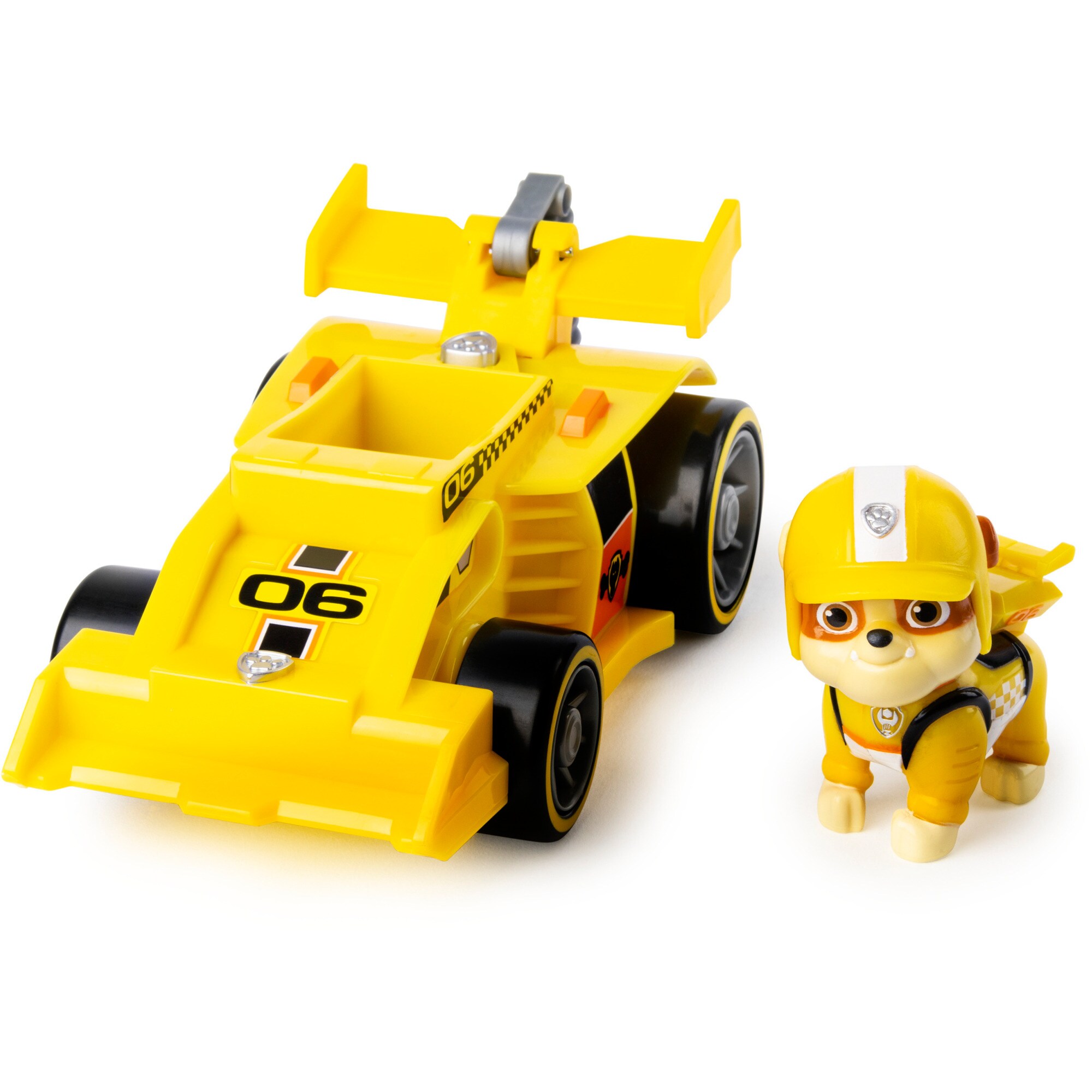 Spin Master Spielfahrzeug Paw Patrol - Ready, Race, Rescue, Rubbles Race & Go Deluxe Basis Fahrzeug