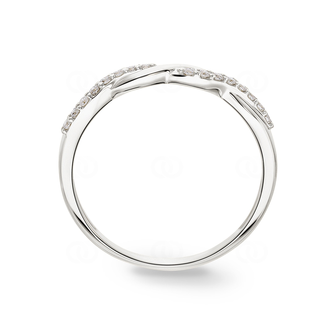 0.10 Karat Diamantring 750/18 K Weissgold