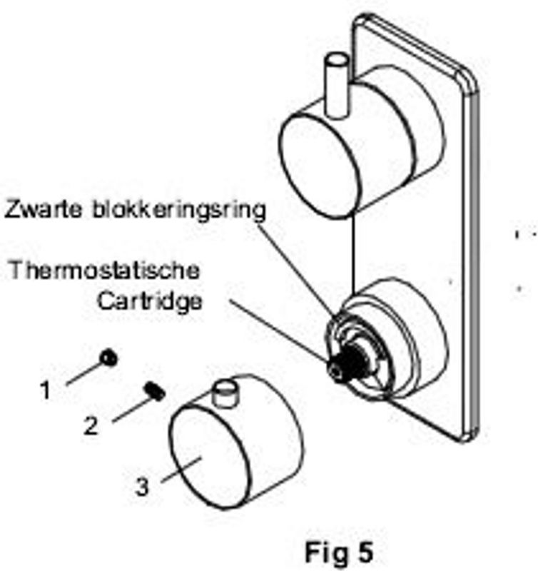 BWS - Douchethermostaatkraan Inbouw - Chroom - 2-Wegs Vierkant