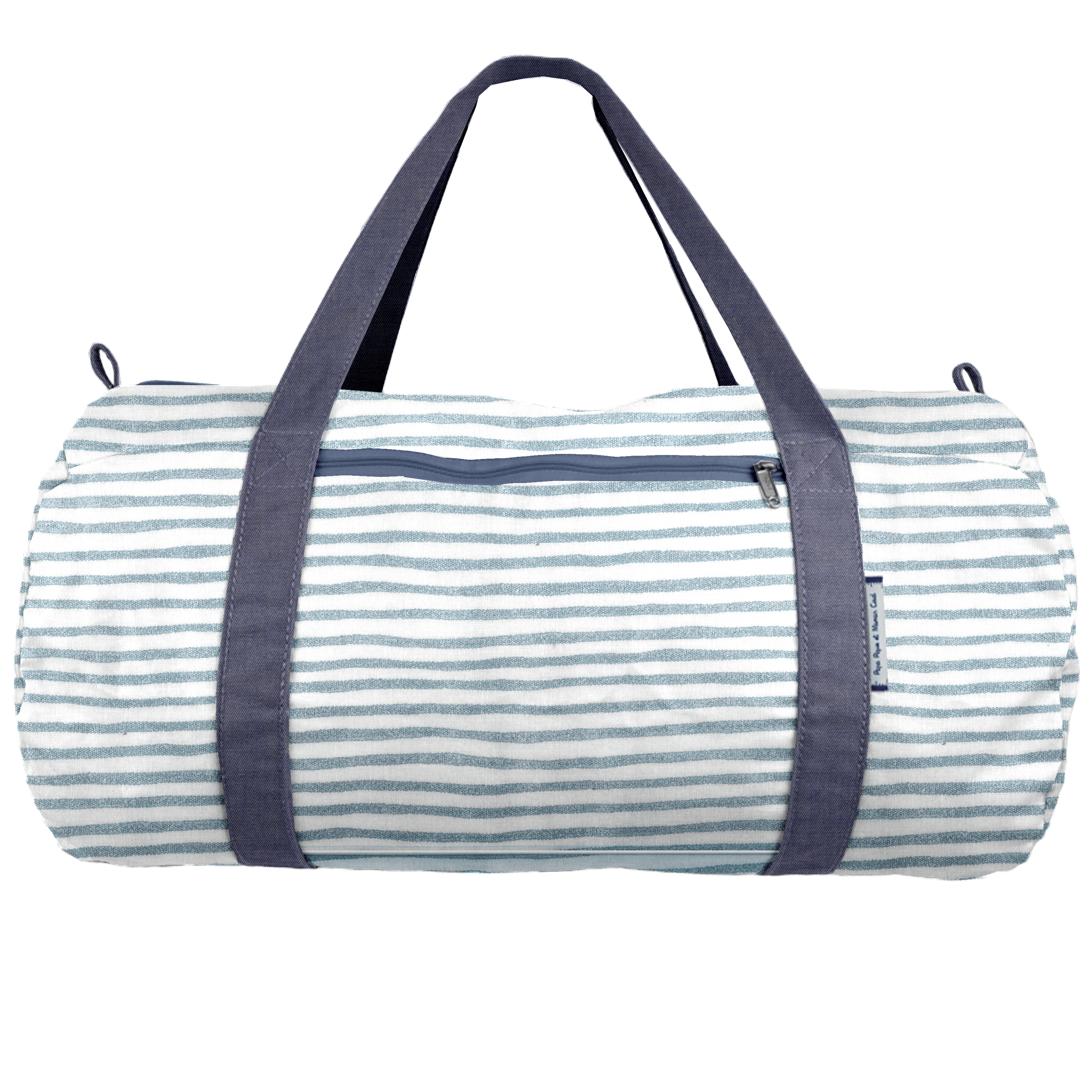 Sac De Sport Rayé Bleu Blanc
