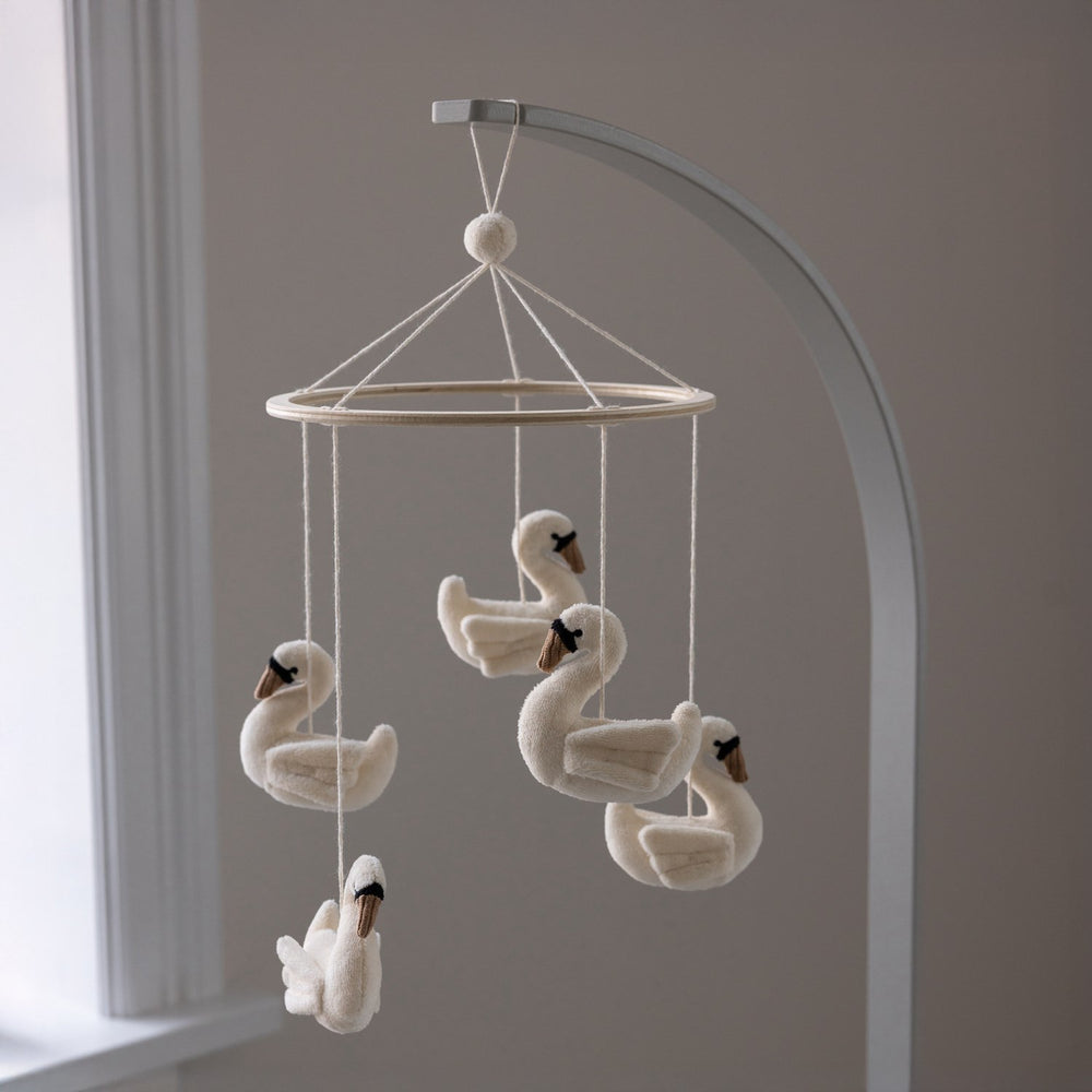 Køb Sebra Beige Swans Baby Uro