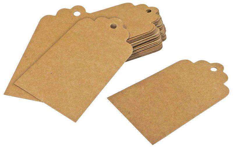 Geschenkanhänger Set 4 x 7.4 cm, 24 StückAnhänger-Set aus Kraftkarton
