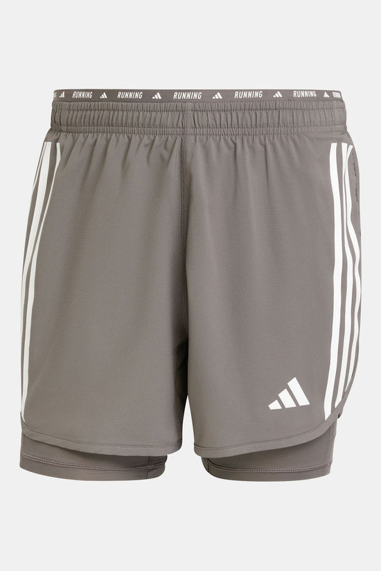 adidas adidas Own the Run 3-Stripes 2-in-1 Short