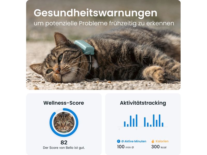 tractive GPS-Tracker CAT Mini LTE, Mint GPS Tracker für Katzen