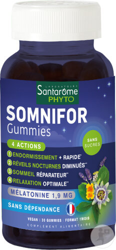 Santarome Phyto Somnifor Gummies 4 Actions Complément Alimentaire 30 Gummies