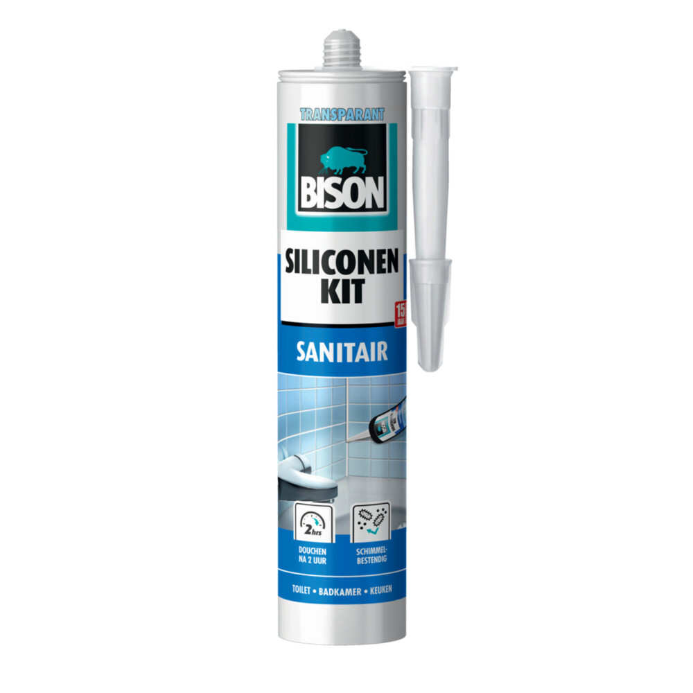 Bison Siliconenkit Sanitair Transparant300 ml