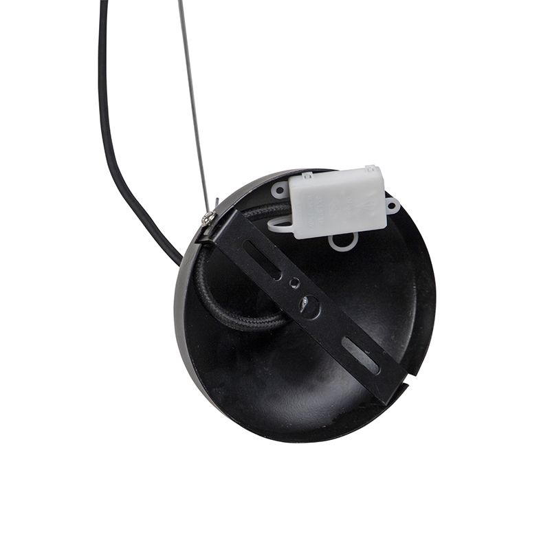 Oosterse hanglamp zwart met goud 45 cm - Radiante