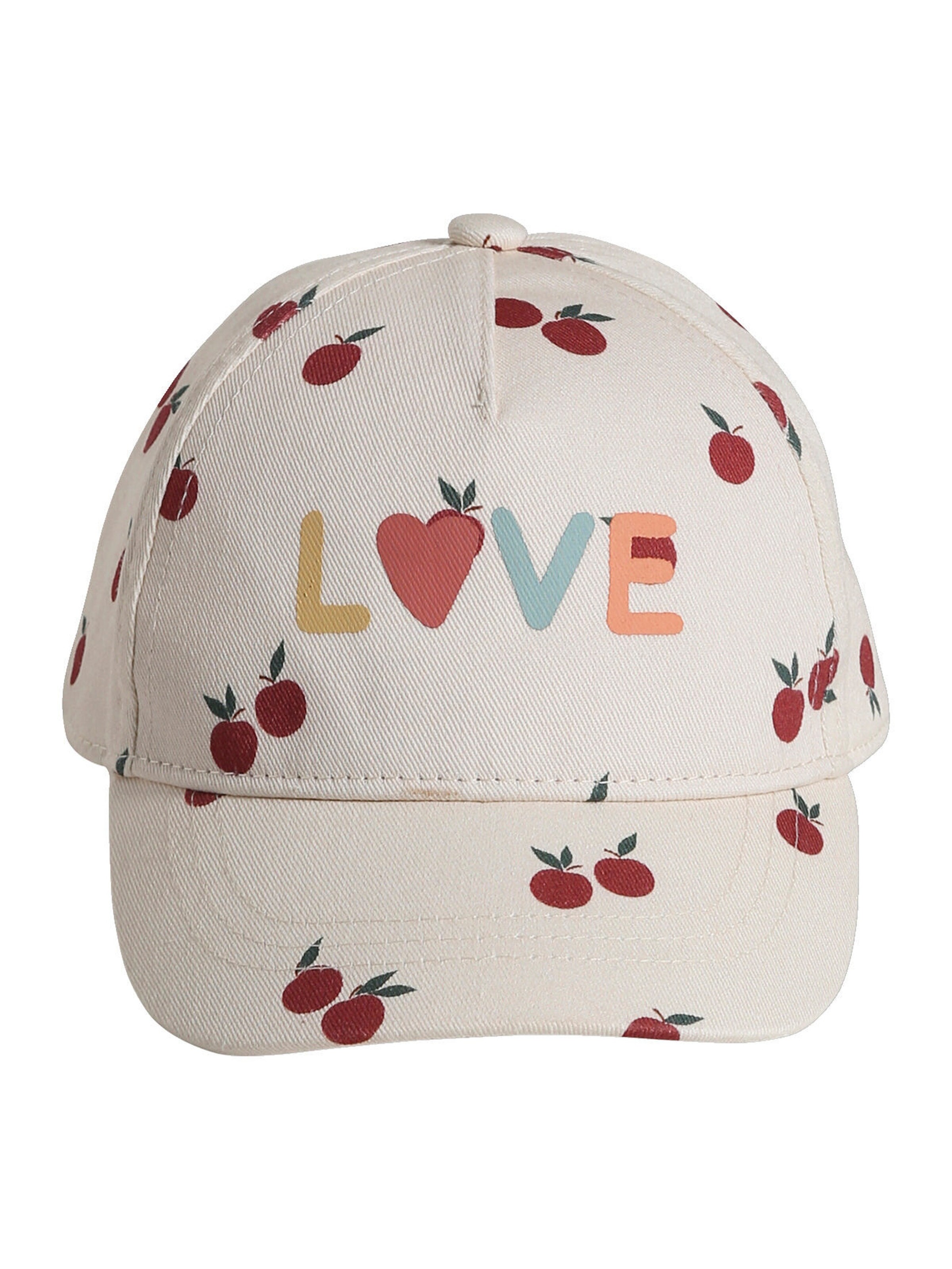 Vertbaudet Mädchen Baby Cap, Äpfel wollweiß