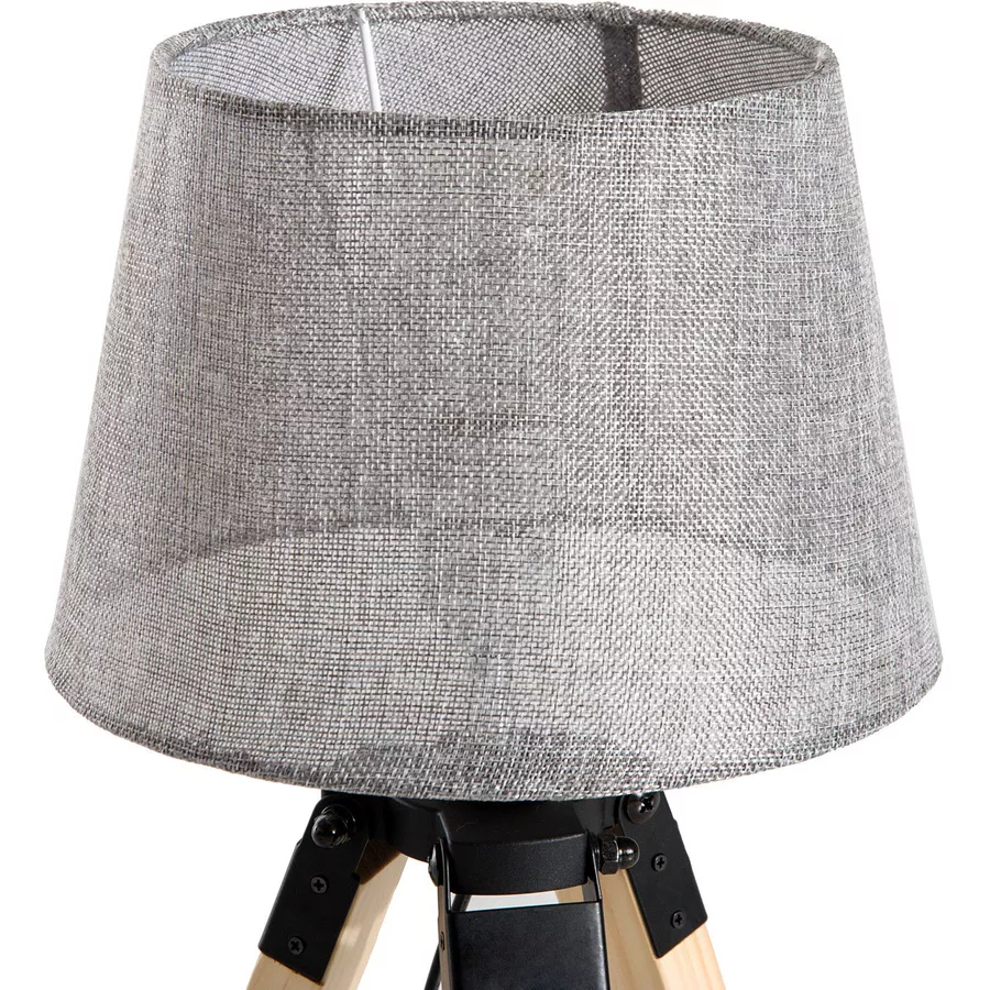 HOMCOM Tischlampe natur, grau