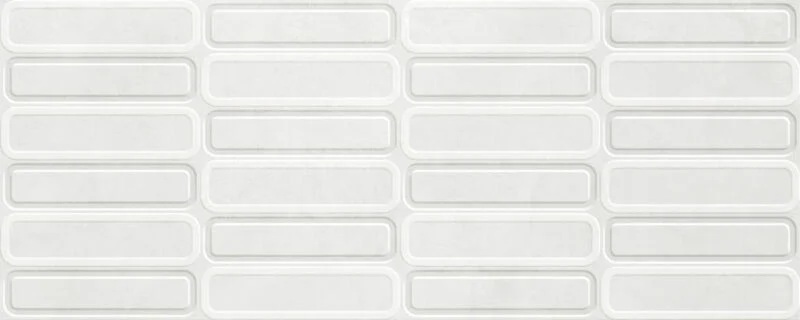 Tegelsample: Jabo Alure wandtegel wit ovaal decor 30x75cm gerectificeerd