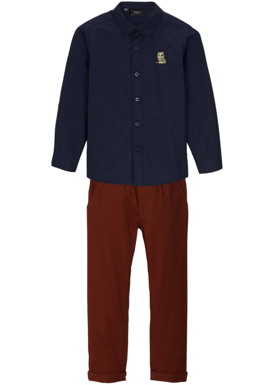 Chemise et pantalon chino garçon (Ens. 2 pces.)