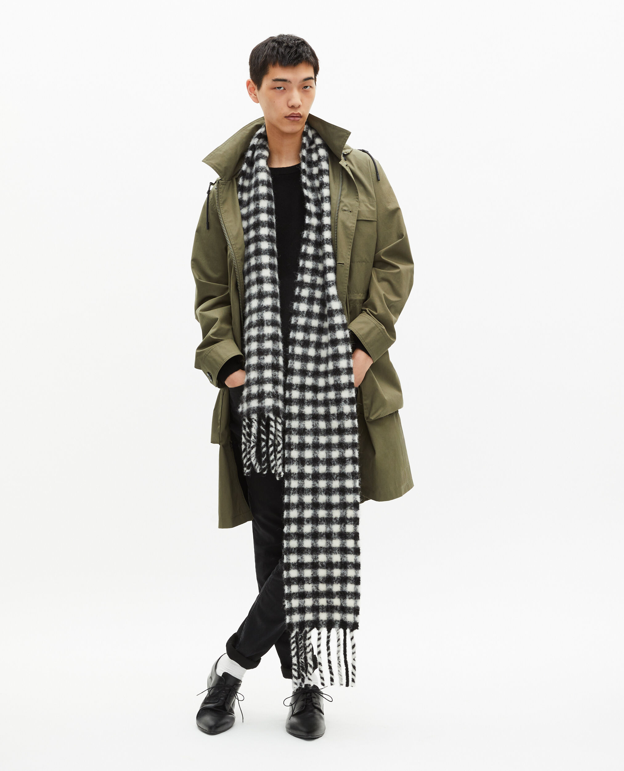 Parka à capuche kaki