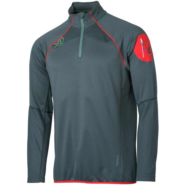Sweat polaire randonnée TERNUA RAKKER 1/2 ZIP M DARK FIR GREEN