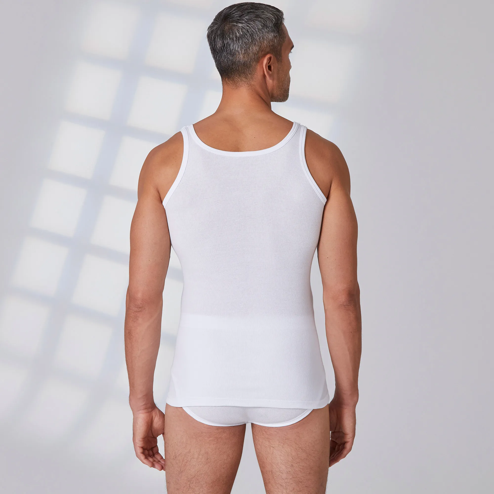 Herren-Unterhemd aus reiner Baumwolle, 2er-Pack
