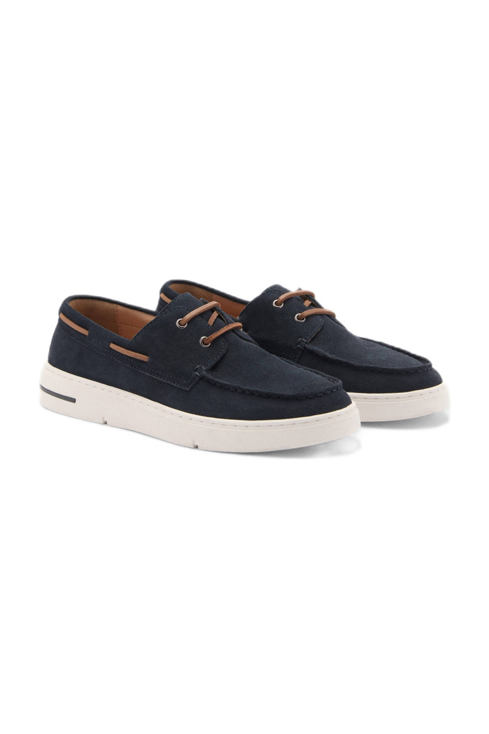 Mango Man suède bootschoenen donkerblauw