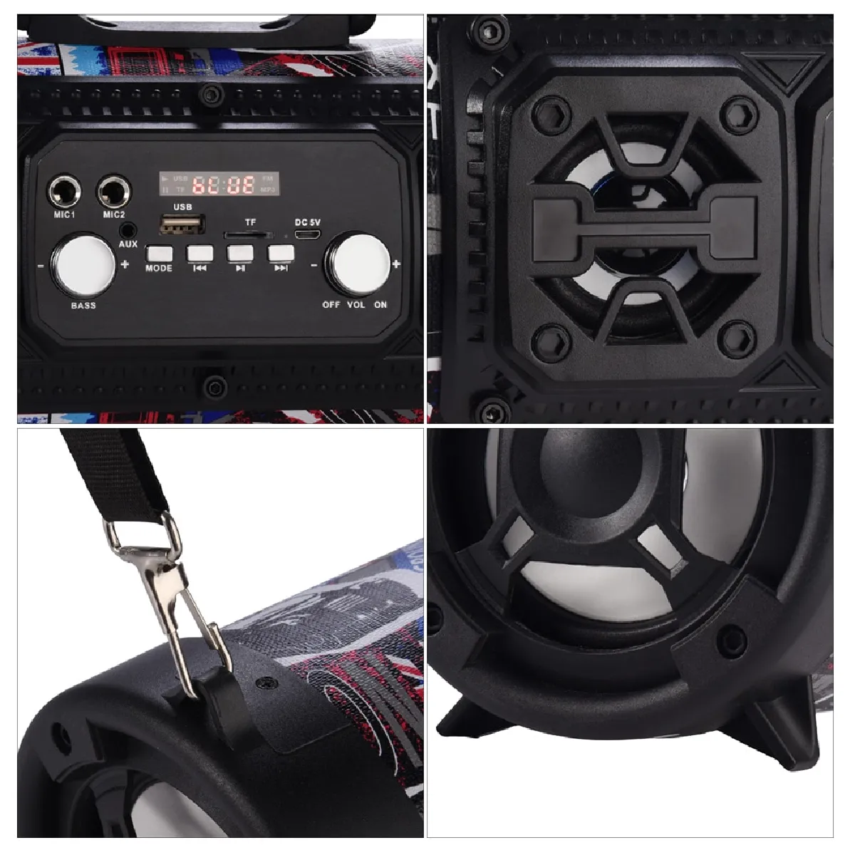Universal Colonne portable Bluetooth 4.2 - Noir