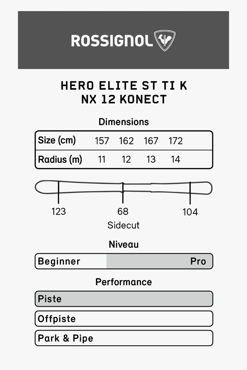 Rossignol Hero Elite ST TI Ski Set 2223
