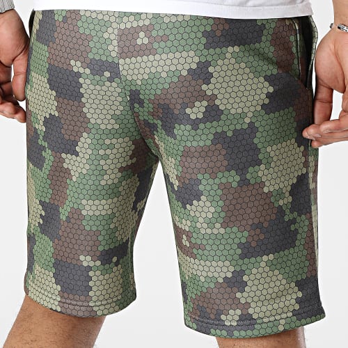 Short Jogging Pixel Vert Kaki Camouflage
