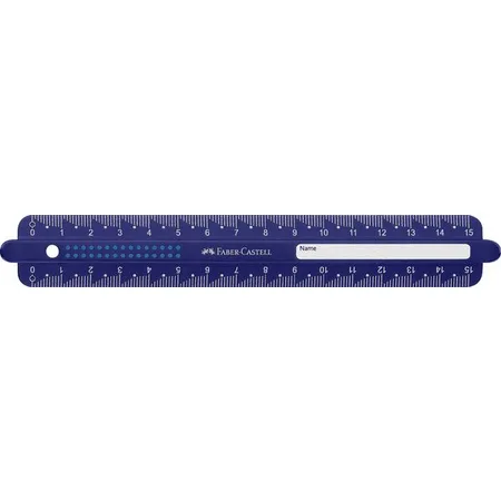 Faber-Castell Lineal 15 cm Dots bruchsicher, 1 Stück, 2-fach sortiert