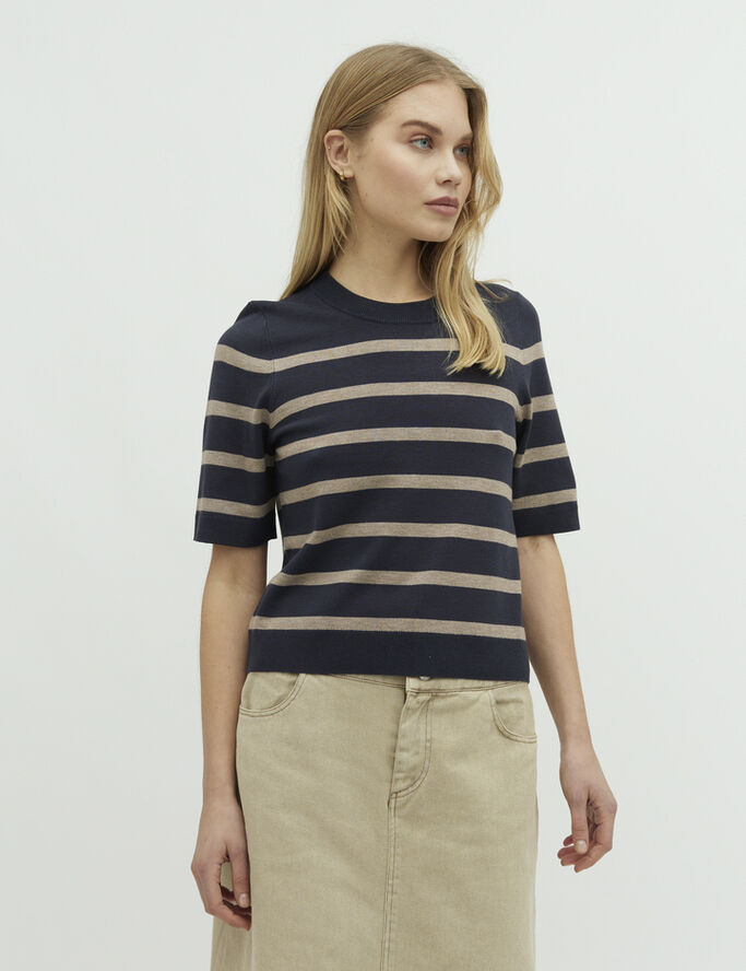 mbyM Carla-M Blue island fossil stripe