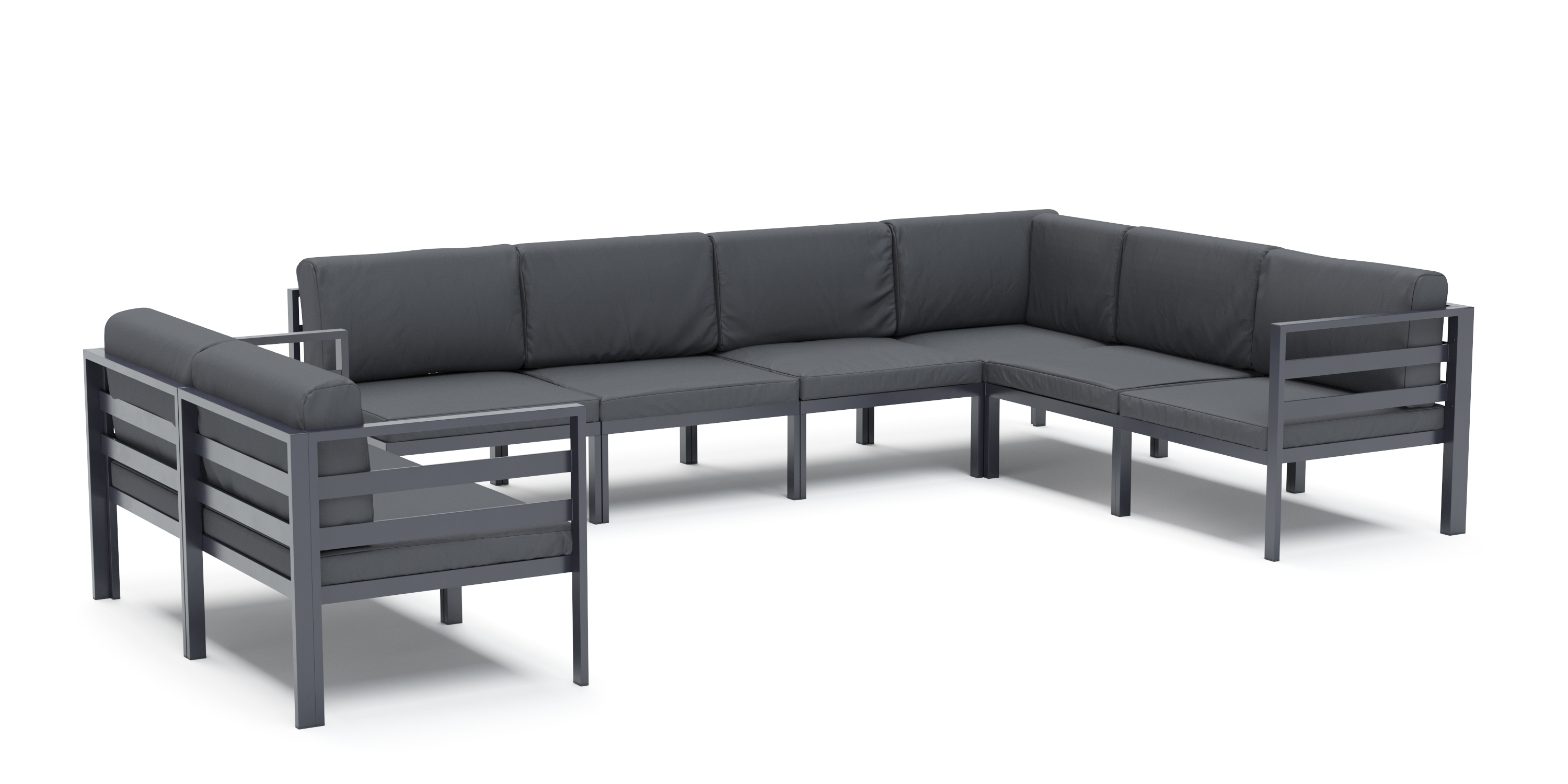 Lounge SAMBIA 8-teilig anthrazit