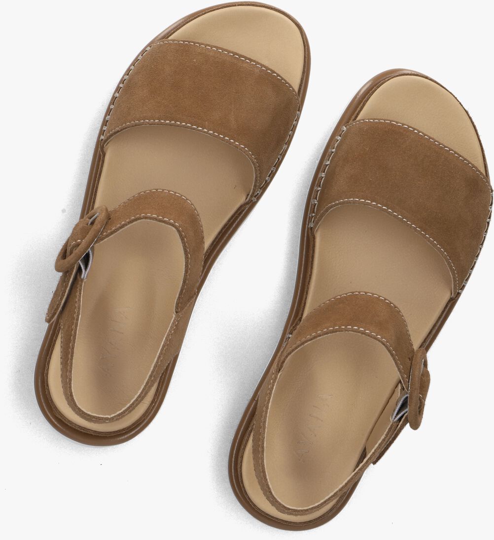 bruine ayana platte sandalen 11865