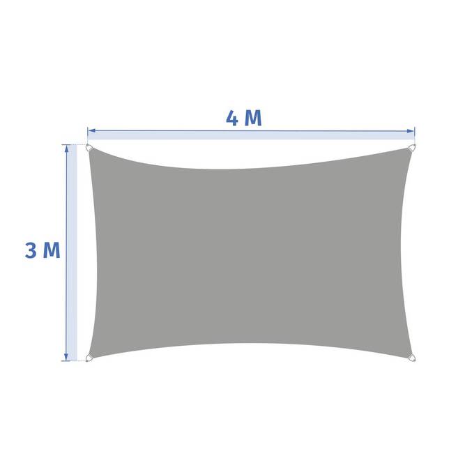 Voile d'ombrage rectangulaire ELYORA Café