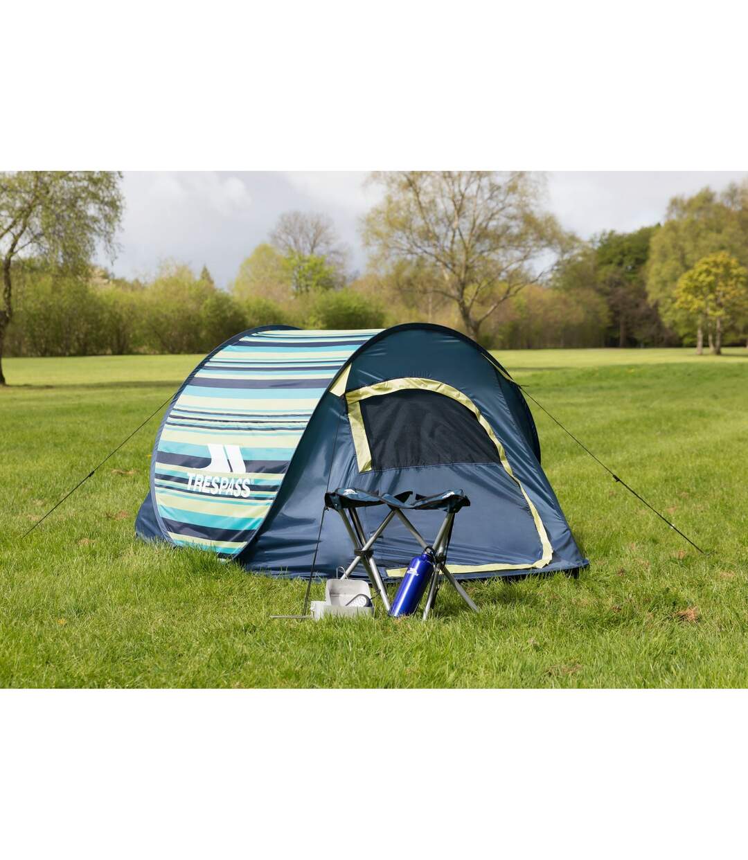 Trespass - Tente pop-up SWIFT (Jaune clair À rayures) (Taille unique) - UTTP4388