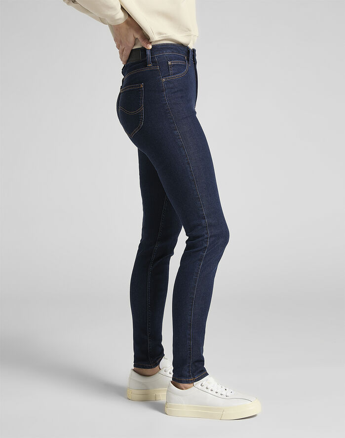 Lee Scarlett High TONAL STONEWASH Grå