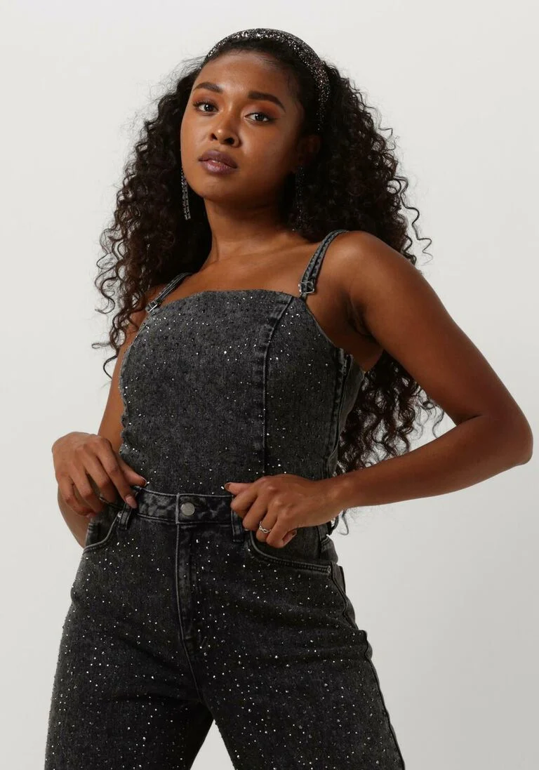 SELECTED FEMME donkergrijze selected femme top slfdoa-dia sl denim top ex