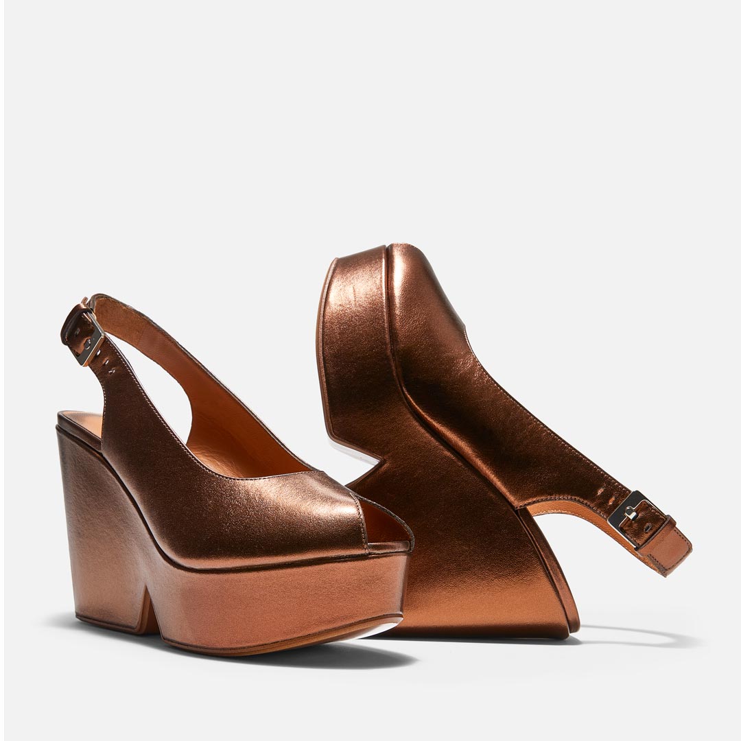 WEDGES - DYLAN wedges, lambskin rust