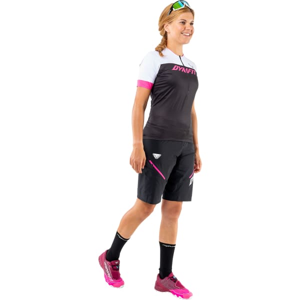 Maillot vélo DYNAFIT RIDE LIGHT 1/2 ZIP SHIRT W BLACK OUT/NIMBUS