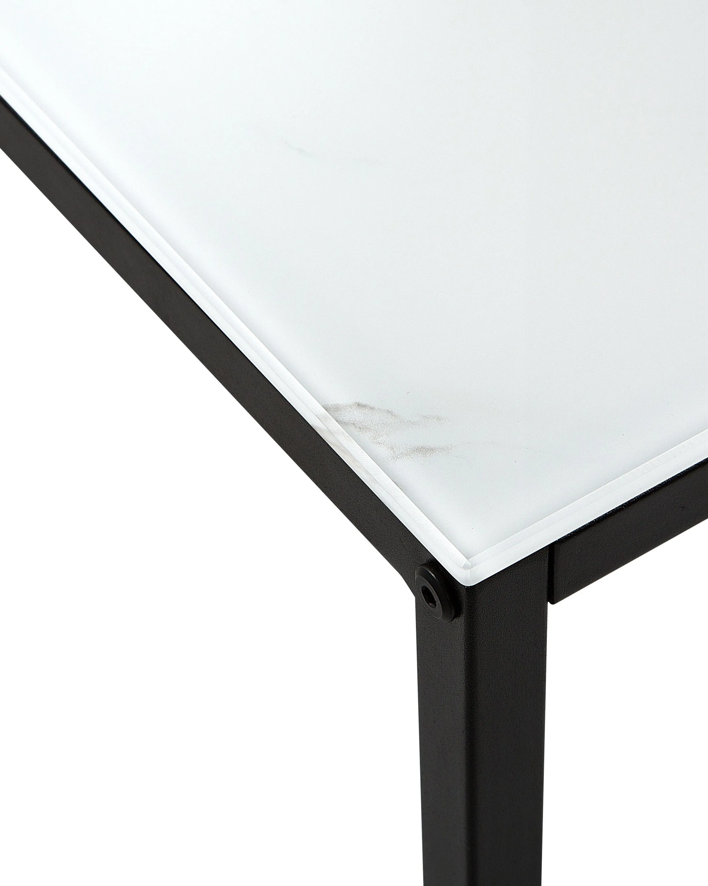 Sidetable DELANO Veiligheidsglas Marmer/zwart